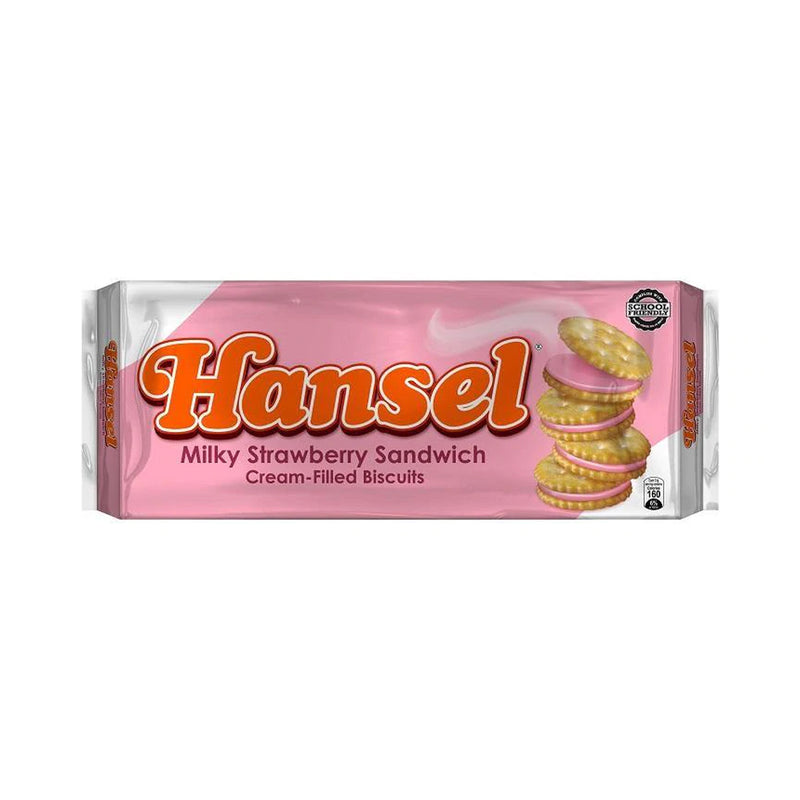 Rebisco Hansel Sandwich Milky Strawberry 10's
