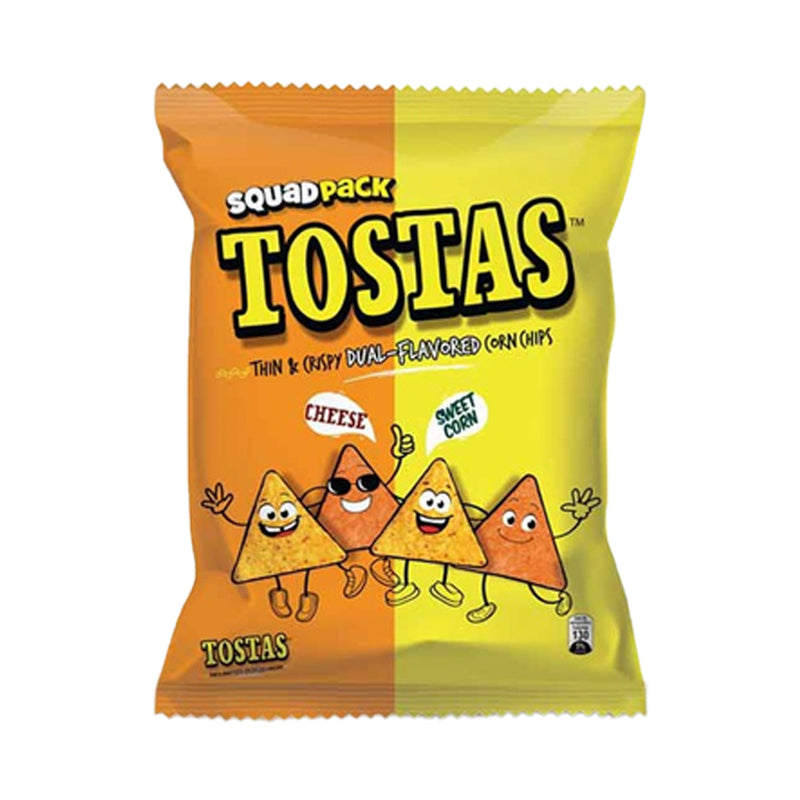 Tostas Corn Chips Cheese And Sweetcorn 95g