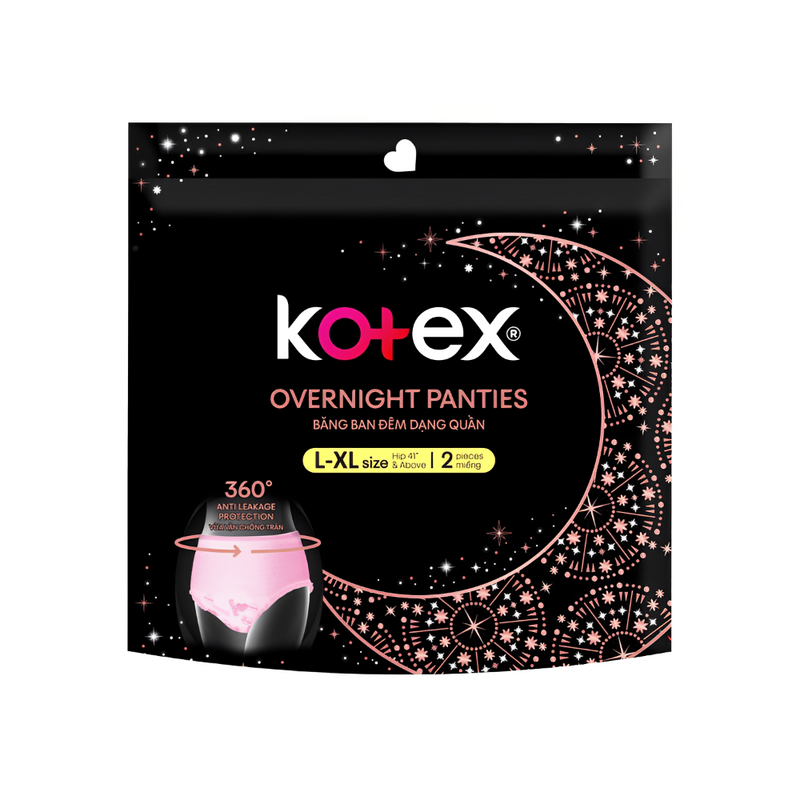 Kotex Overnight Panties XL 2's