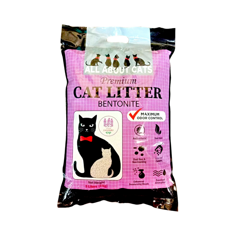 All About Cats Premium Cat Litter Bentonite Lovely Lavender 4kg