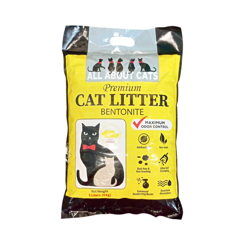 All About Cats Premium Cat Litter Bentonite Sweet Lemon 4kg