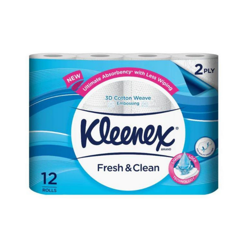 Kleenex Fresh And Clean 2Ply Bathroom Tissue 12's