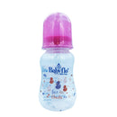 Babyflo Feeding Bottle With Rubber Nipple Nursery Rhyme Pink 132ml (4oz)