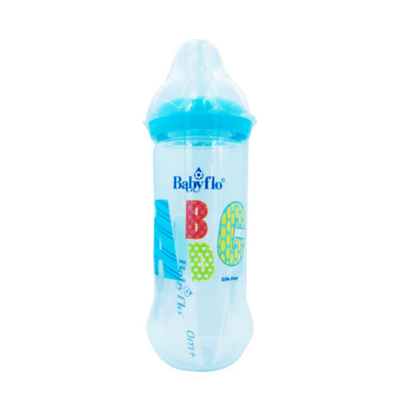 Babyflo Feeding Bottle Educational Nurser BLUE 270ml (9oz)