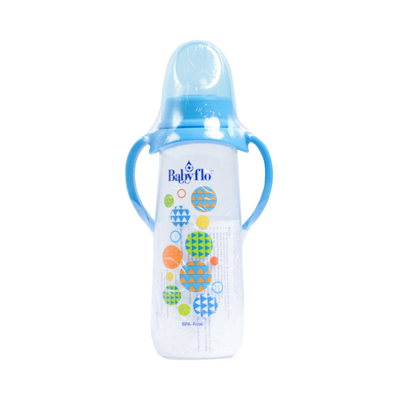 Babyflo Feeding Bottle With Handle Blue 270ml (9oz)