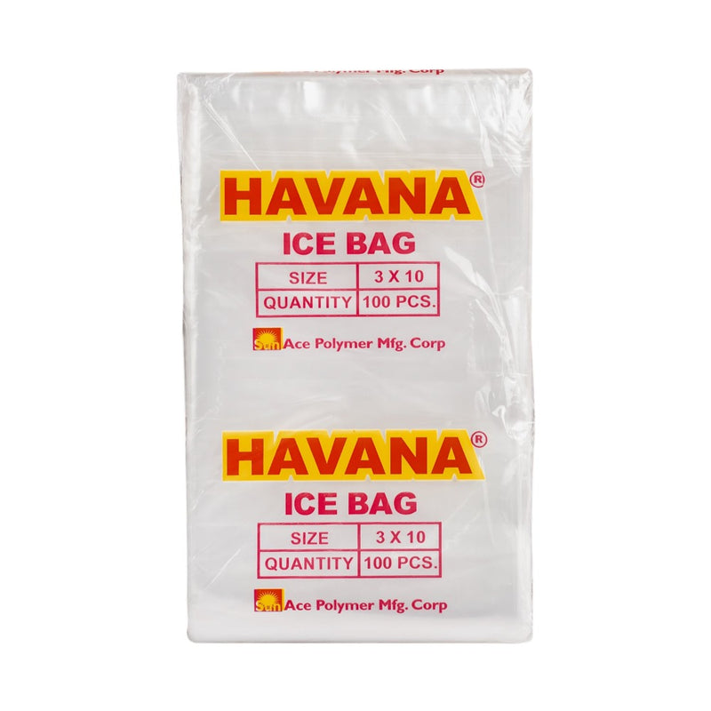 Havana PE Ice Bag 3 x 10in 100's