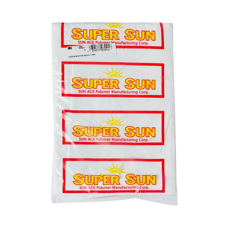 Super Sun Notion Cellophane Bag 5 x 7in 100's