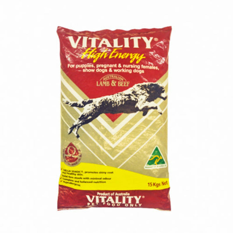 Vitality Dog Food High Energy Small Bites 15kg