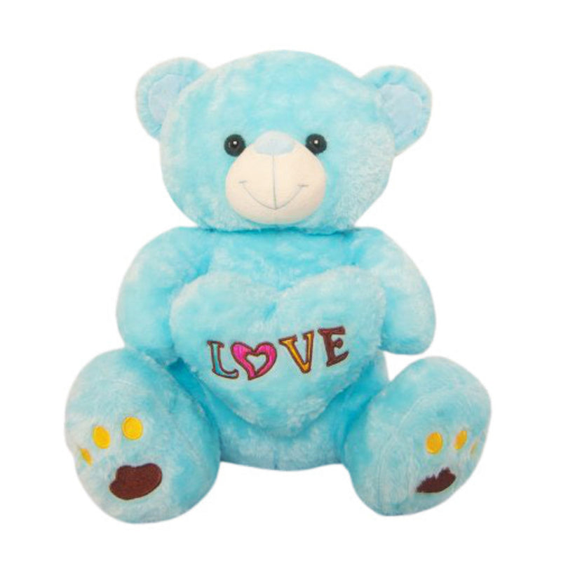 Stuffed Toy Bear With Heart Light Blue