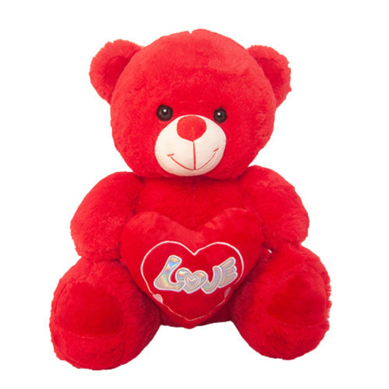 Stuffed Toy Bear With Heart Red