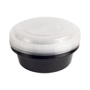 MNM Container Round Black 900ml x 5's