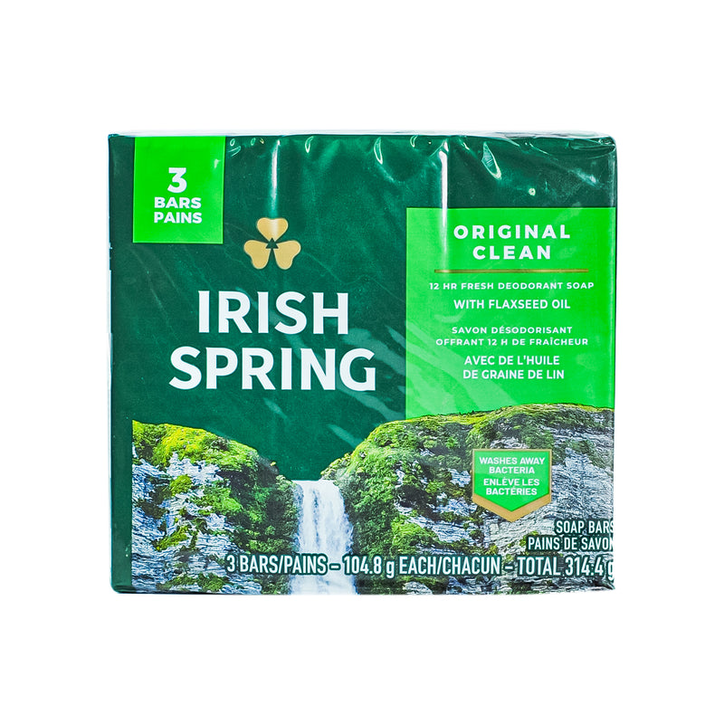Irish Spring Soap Original 104.8g (3.7oz) x 3's