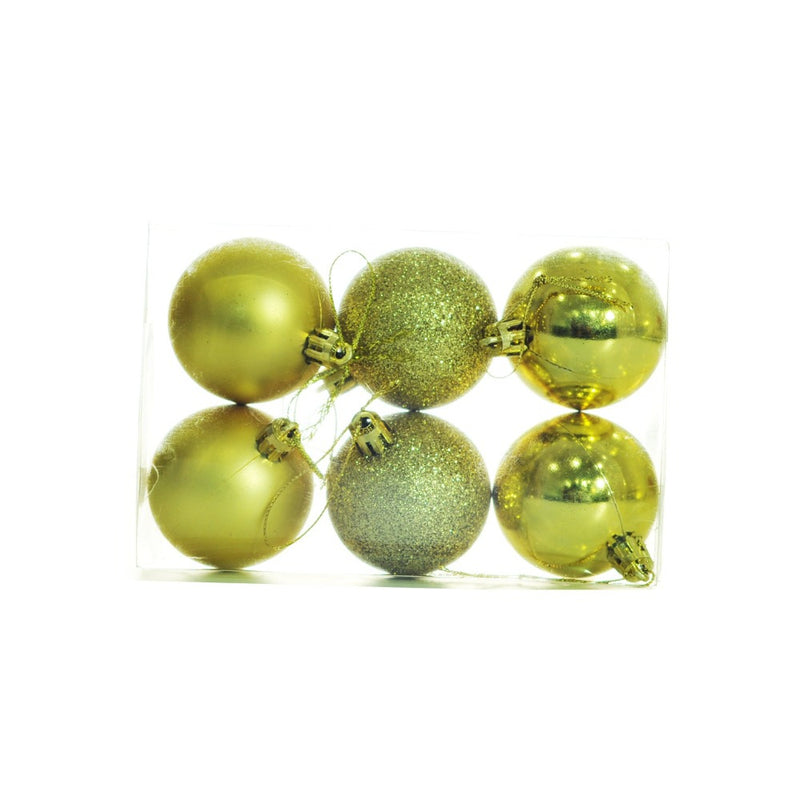 Ideal Living Shiny/Matte/Glittered Balls 5cm 6's