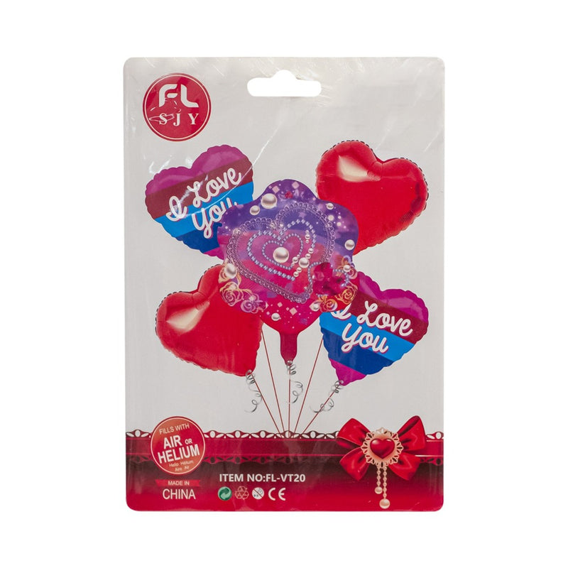 Foil Balloon Set I Love You 5's