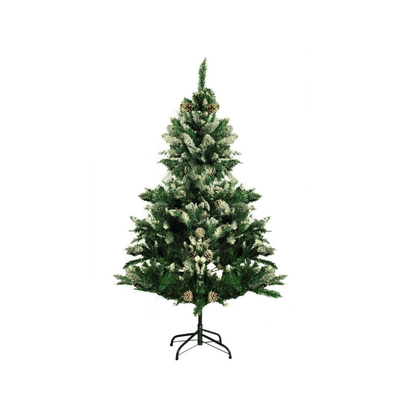 Ideal Living Needle Pine Christmas Tree With Pine Cone and Snow Effect 5ft
