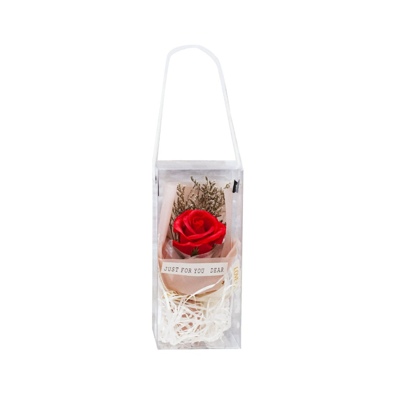 Ideal Living Single Soap Rose With Dried Flower In Plastic Bag