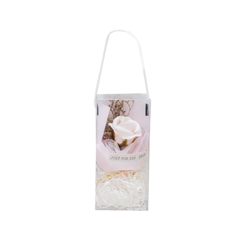 Ideal Living Single Soap Rose With Dried Flower In Plastic Bag