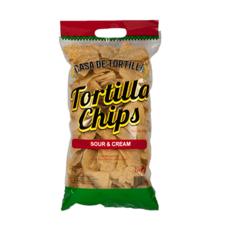 Casa De Tortilla Nacho Chips Sour And Cream 500g