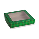 EHB Pastry Box With Window Checkered Green Top 8 x 8 x 2 5's