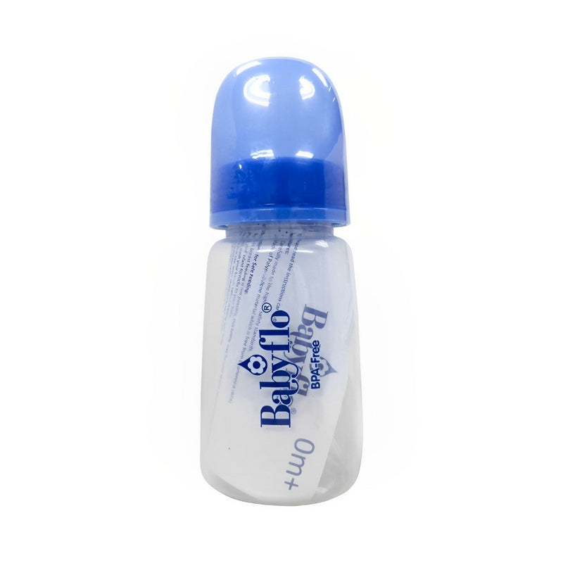 Babyflo Feeding Bottle Plain Blue 132ml (4oz)