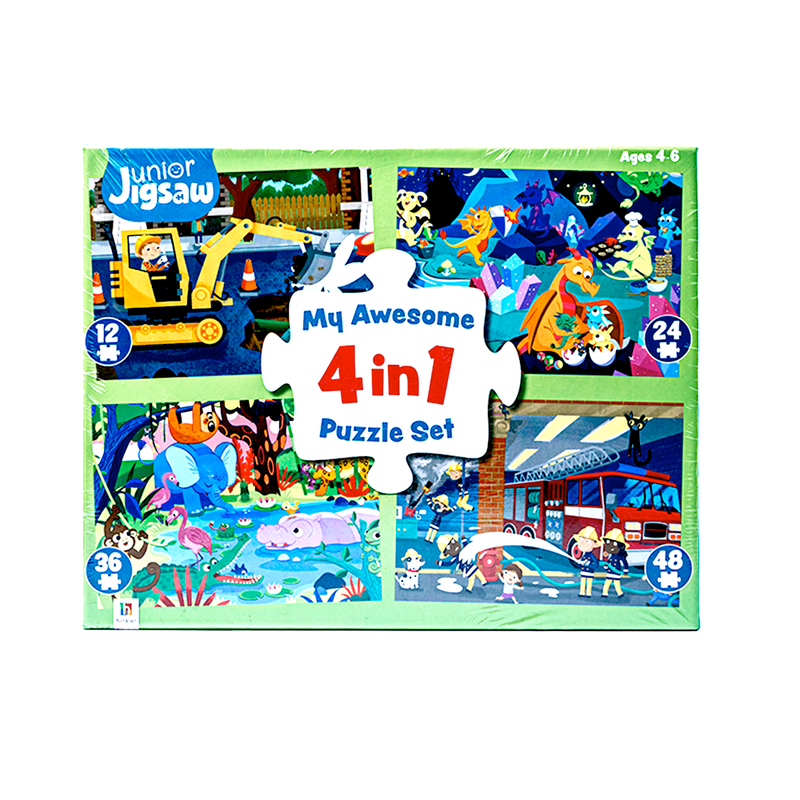 Learning Is Fun Junior Jigsaw 4 in 1 Puzzle Set Awesome