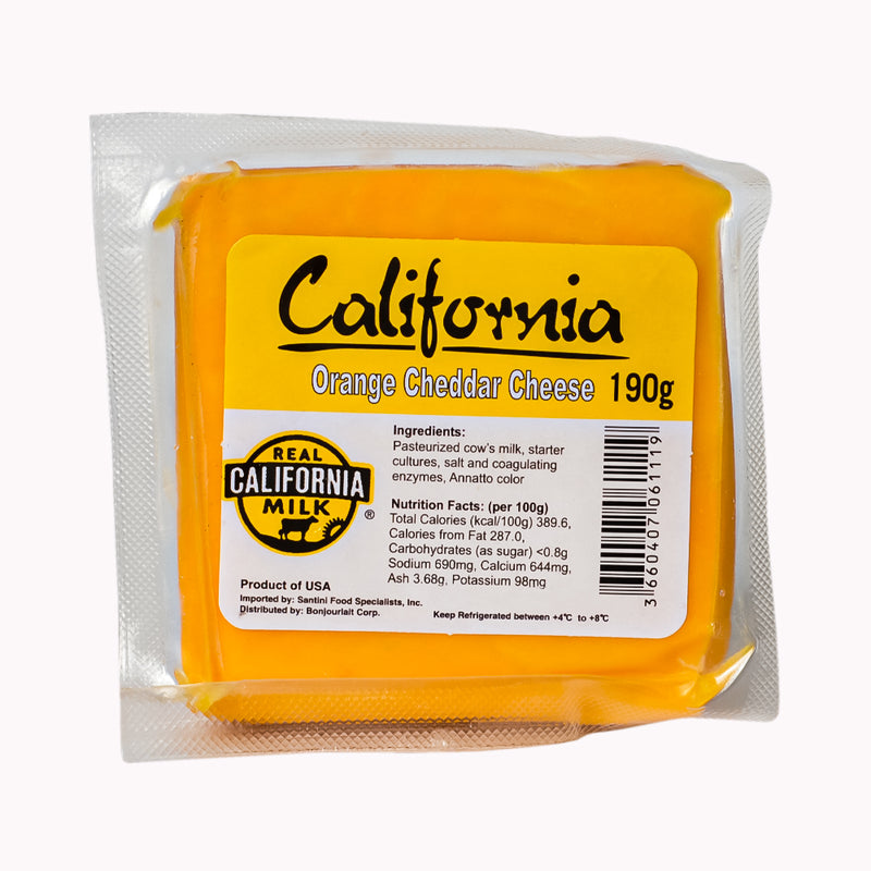 California Cheese Portion Orange Cheddar 190g