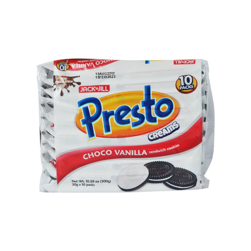 Presto Creams Choco Vanilla Sandwich Cookies 30g x 10's