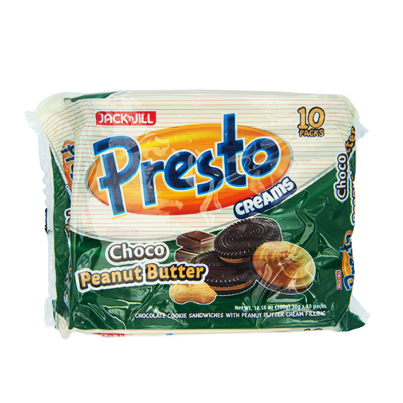 Presto Creams Choco Peanut Butter Cookies 30g x 10's
