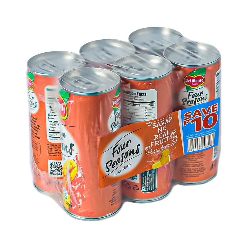 Del Monte Four Seasons Juice Drink 202 220ml x 6's