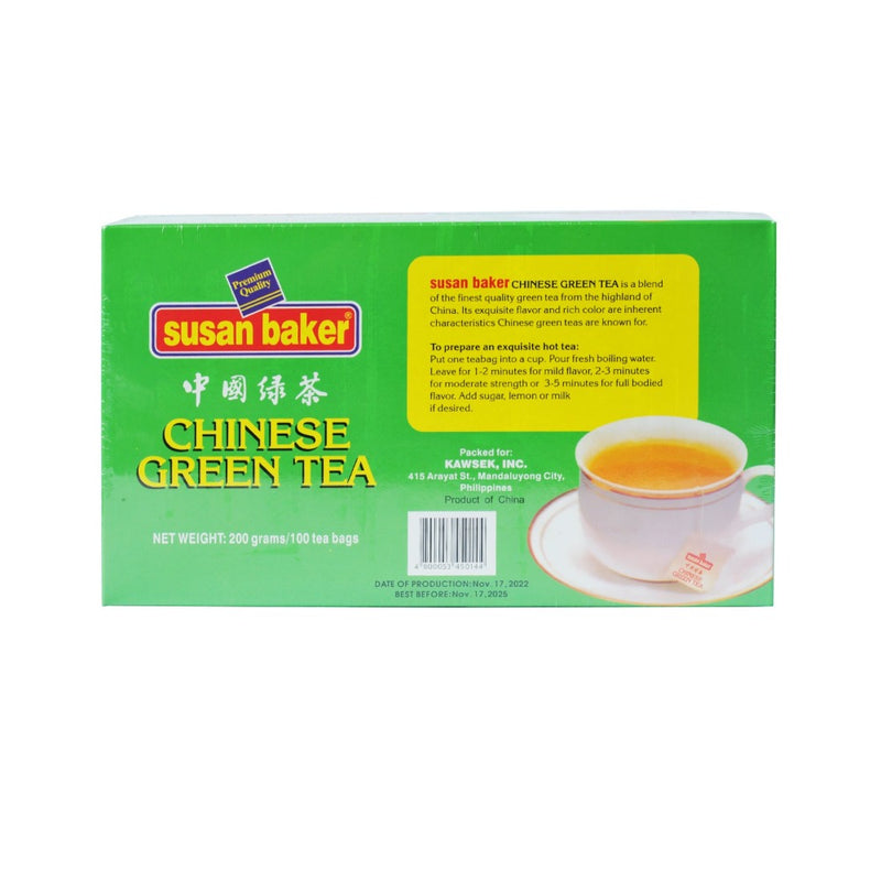 Susan Baker Chinese Green Tea 100's