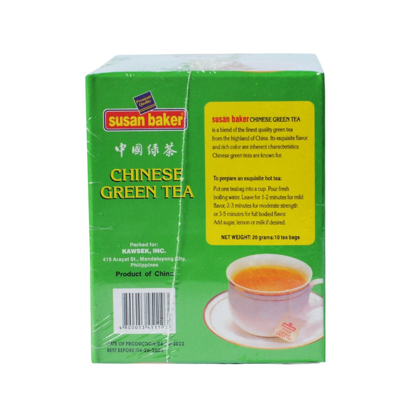 Susan Baker Chinese Green Tea 10 Tea Bags