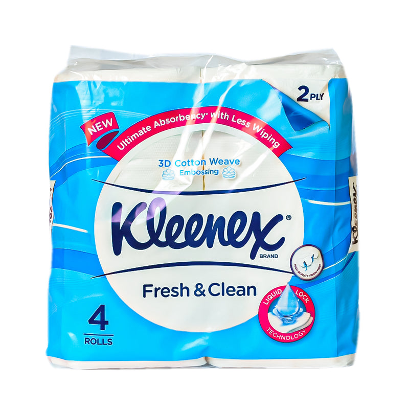 Kleenex Fresh And Clean 2Ply Bathroom Tissue 4's