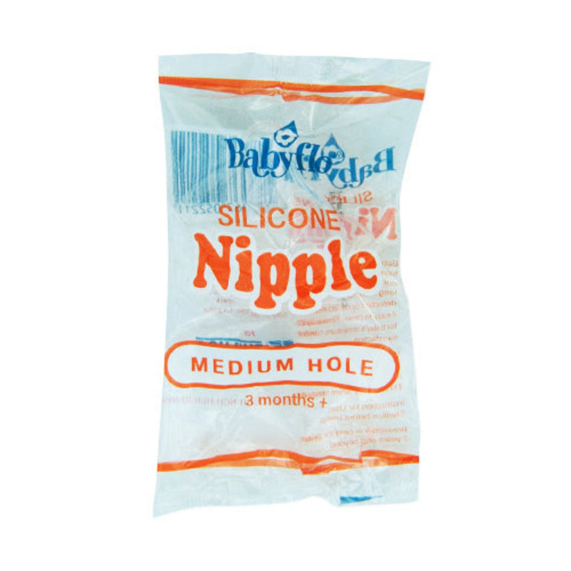 Babyflo Premium Silicone Nipple Medium Hole