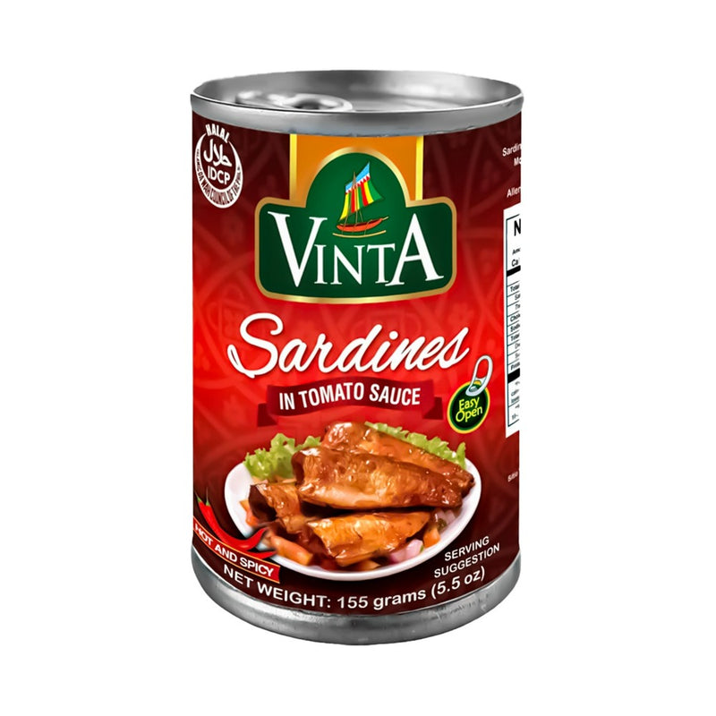 Vinta Sardines Tomato Sauce Hot And Spicy 155g