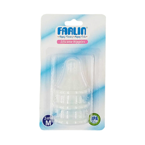 Farlin Silicone Nipple Blister Card Medium 3's
