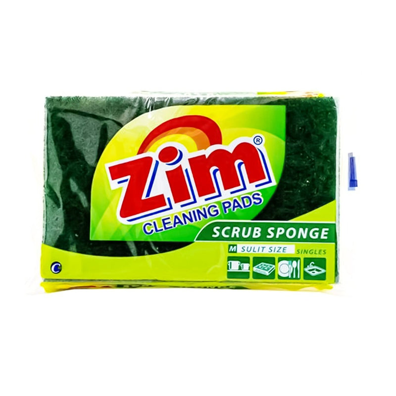 Zim Scouring Pad With Sponge Medium 95 x 150 x 30mm