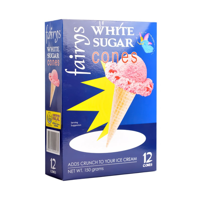 Fairy's Ice Cream White Sugar Cones 12's