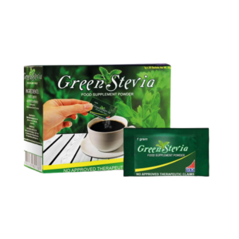 Green Stevia Food Supplement Powder 1g x 30 Sachets