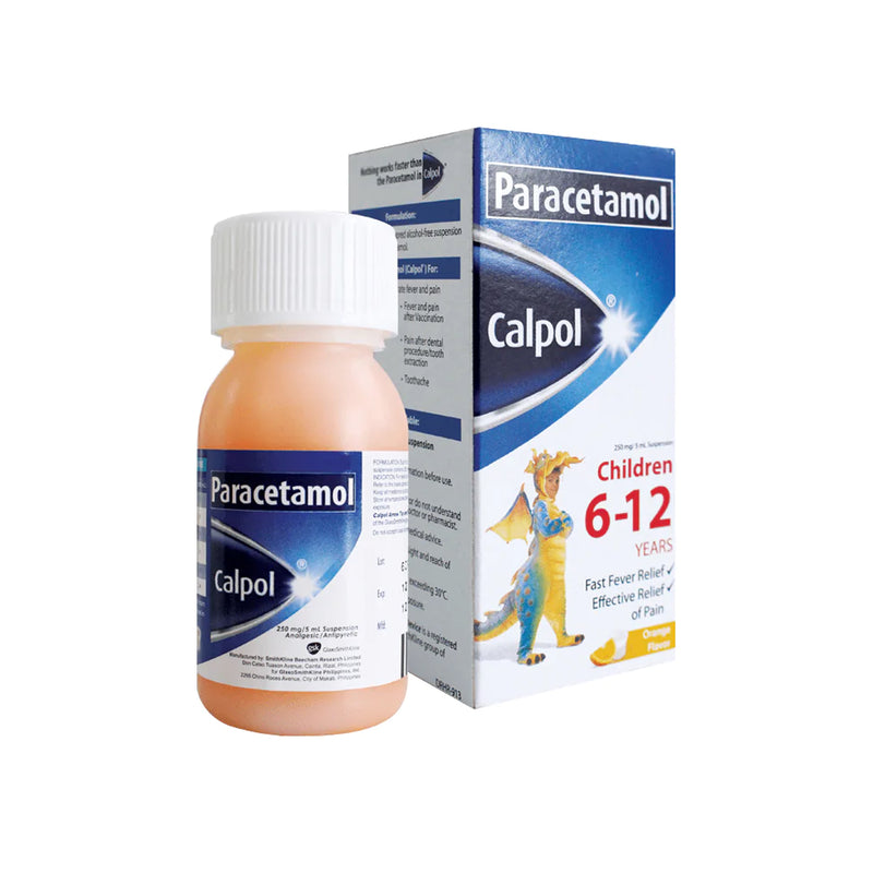 Calpol Paracetamol 250mg/5ml Suspension 120ml