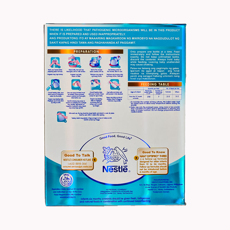 Nan Optipro Three Milk Supplement 1-3 Years Old 1.3kg
