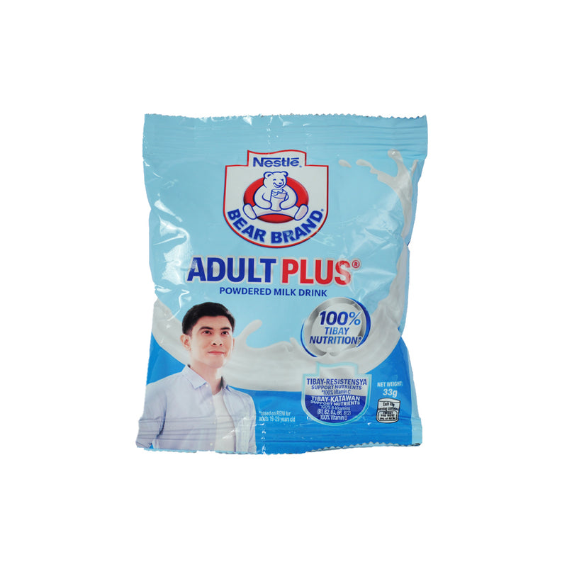 Bear Brand Adult Plus Powdered Milk 33g