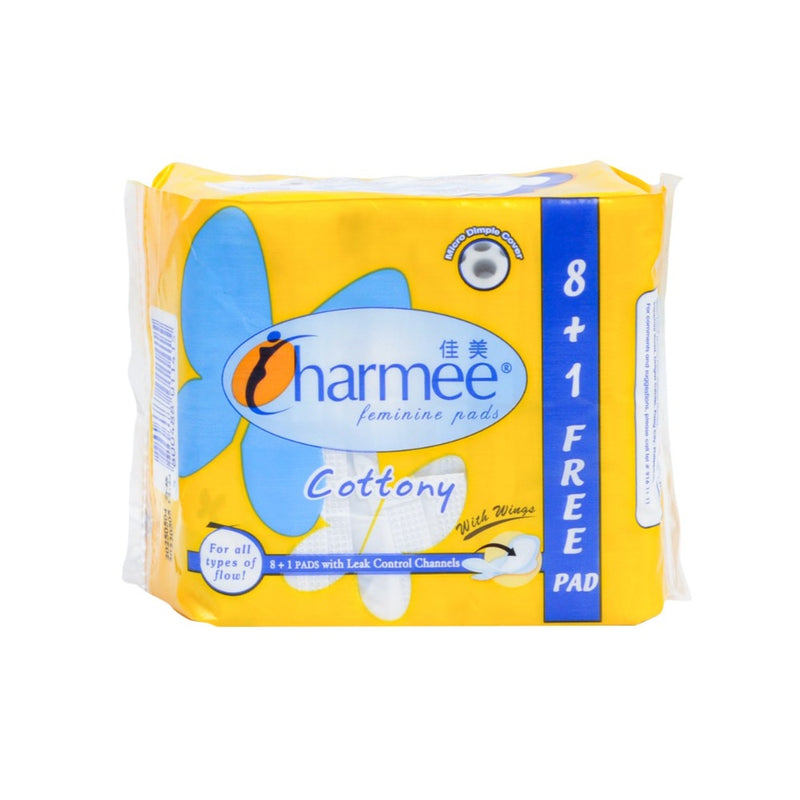 Charmee Feminine Pads All Flow Cottony Soft With Wings 8's