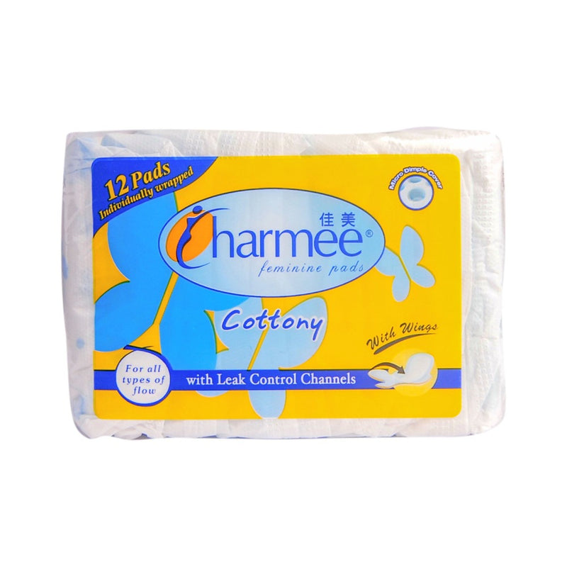 Charmee Feminine Pads All Flow Cottony Soft With Wings 12's
