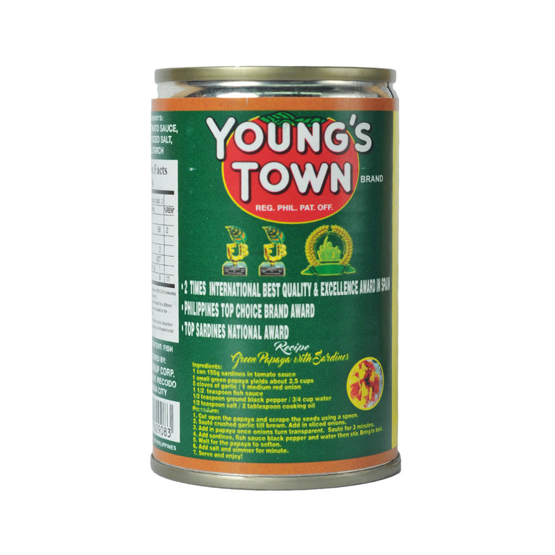 Young's Town Sardines In Tomato Sauce EOC 155g