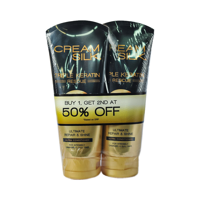 Creamsilk Triple Keratin Rescue Ultimate Repair and Shine 170ml x 2's