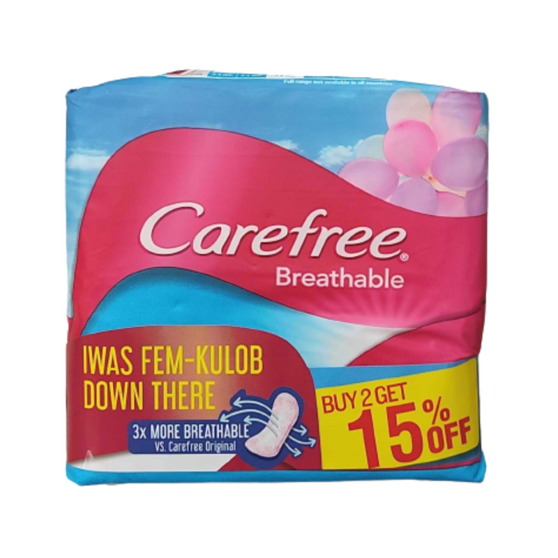 Carefree Breathable Scented Pantyliner Shower Fresh 40's x 2's
