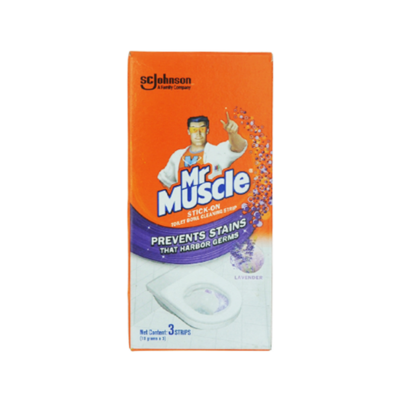 Mr. Muscle Stick-on Toilet Bowl Cleaning Strip Lavender 30g