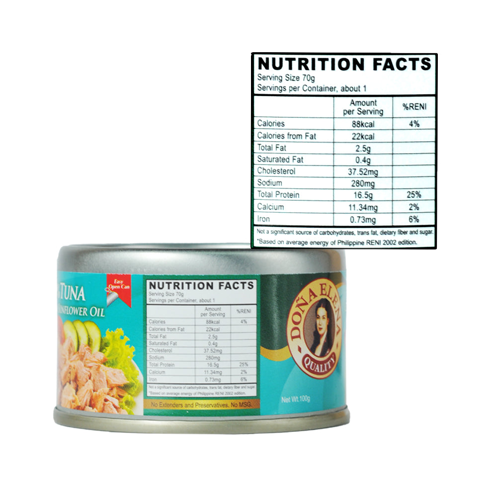 Doña Elena Rice Doña Elena 100% Tuna Chunks In Sunflower Oil 100g