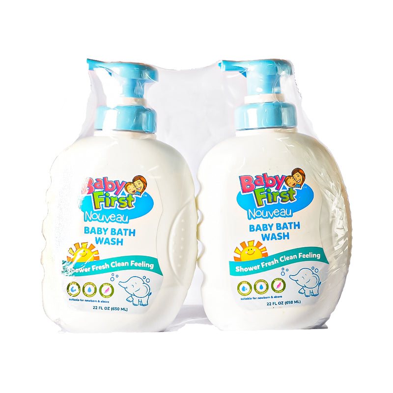 Baby First Nouveau BaBy Bath Wash Milk Scent 650ml x 2's