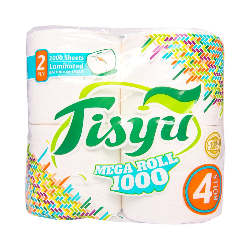 Tisyu Bathroom Tissue Mega Roll 2Ply 4 Rolls